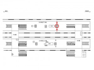 JR／大宮駅／埼京下り線№B03&B04№04駅看板・駅広告、位置図