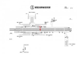 都営／宝町駅／浅草線W1-31№31駅看板・駅広告、位置図