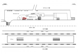 つくばエクスプレス　浅草駅／コンコース／№16駅看板・駅広告、位置図