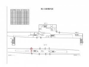埼玉高速鉄道　鳩ヶ谷駅／／№5駅看板・駅広告、位置図