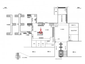 JR／八王子駅／本屋口／№123駅看板・駅広告、位置図