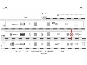 JR／三鷹駅／快速下り№B03&B04№04駅看板・駅広告、位置図