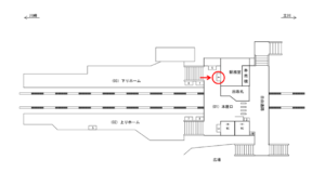 JR／谷保駅／本屋口／№4駅看板・駅広告、位置図