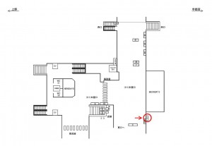 JR/久喜駅/本屋口/№2駅看板・駅広告、位置図