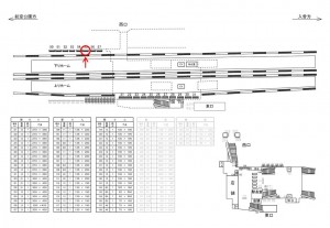 西武　新所沢駅／駅だて大型ボード／№55駅看板・駅広告、位置図