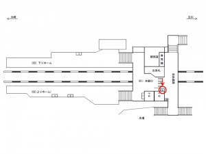 JR/谷保駅/本屋口/№2駅看板・駅広告、位置図