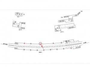 東京メトロ／三ノ輪駅／日比谷線／№3駅看板・駅広告、位置図
