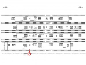 JR/横浜駅/須賀ホーム前/№12駅看板・駅広告、位置図
