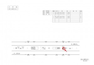 東急　西小山駅／柱巻看板303B№B駅看板・駅広告、位置図