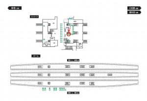 小田急　新百合ヶ丘駅／／№1308駅看板・駅広告、位置図