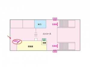 京成　学園前駅／／№5301駅看板・駅広告、位置図