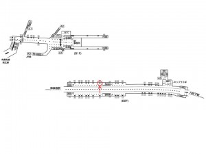 東京メトロ／飯田橋駅／東西線／№27駅看板・駅広告、位置図