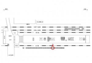 JR／大森駅／北行線側／№17駅看板・駅広告、位置図