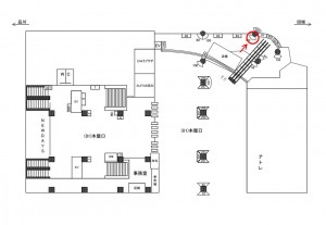 JR／恵比寿駅／本屋口／№103駅看板・駅広告、位置図