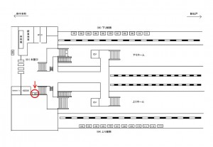 JR/東所沢駅/本屋口/№101駅看板・駅広告、位置図