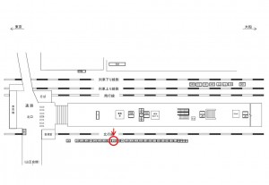 JR／大森駅／北行線側／№26駅看板・駅広告、位置図