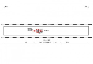 JR／北与野駅／ホーム№B01&B02№02駅看板・駅広告、位置図