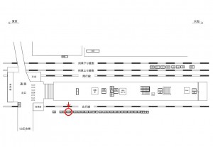 JR／大森駅／北行線側／№32駅看板・駅広告、位置図