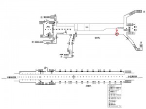 東京メトロ／秋葉原駅／日比谷線／№24駅看板・駅広告、位置図