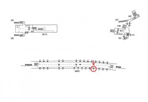 東京メトロ／八丁堀駅／日比谷線／№4駅看板・駅広告、位置図