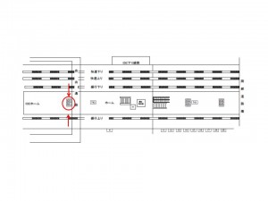 JR／新検見川駅／ホーム№01＆02№02駅看板・駅広告、位置図