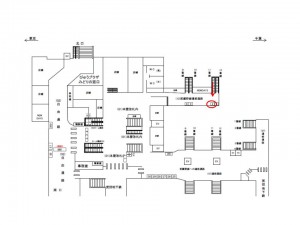 JR/西船橋駅/武蔵野線連絡通路№2 駅看板・駅広告、位置図