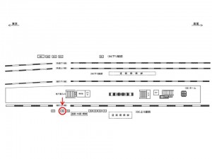 JR／市ヶ谷駅／上り線前／№76駅看板・駅広告、位置図
