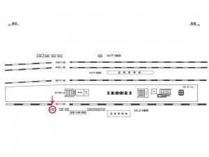 JR/市ヶ谷駅/上り線前/№77駅看板・駅広告、位置図