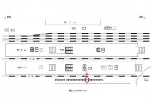 JR／蒲田駅／北行線側／№111駅看板・駅広告、位置図