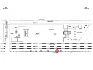 JR／大久保駅／快速上り線／№20駅看板・駅広告、位置図