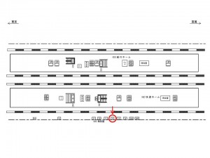 JR／阿佐ケ谷駅／風防壁／№12駅看板・駅広告、位置図