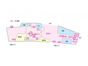 京成　千葉駅／／№5311駅看板・駅広告、位置図