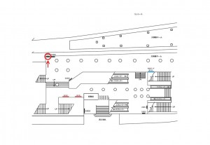 京急/京急川崎駅//№43006駅看板・駅広告、位置図