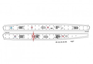 京急/京急川崎駅//№22007駅看板・駅広告、位置図