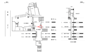 JR／代々木駅／本屋口／№92駅看板・駅広告、位置図