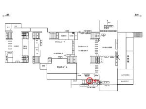 JR／柏駅／改札外通路／№70駅看板・駅広告、位置図