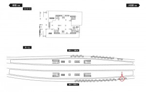 小田急　経堂駅／／№2002駅看板・駅広告、位置図