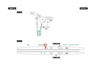 小田急　南林間駅／／№1708駅看板・駅広告、位置図