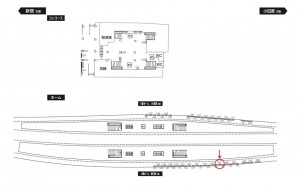 小田急　経堂駅／／№1222駅看板・駅広告、位置図