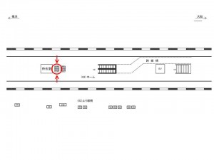 JR／磯子駅／ホーム№B01&B02№02駅看板・駅広告、位置図