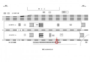 JR／蒲田駅／北行線側／№114駅看板・駅広告、位置図