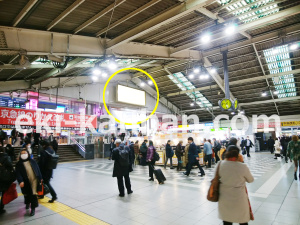 JR／品川駅／乗換通路（横浜方）／№50駅看板・駅広告、写真