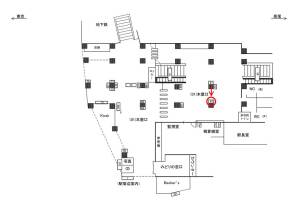 JR／飯田橋駅／本屋口／№63駅看板・駅広告、位置図