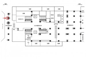 JR／桜木町駅／北改札外／№3駅看板・駅広告、位置図