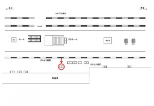 JR／河辺駅／上り線前／№16駅看板・駅広告、位置図