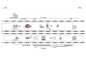 JR/荻窪駅/緩行ホーム/№18駅看板・駅広告、位置図