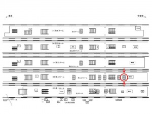 JR/大宮駅/第2ホーム№B03&B04№04駅看板・駅広告、位置図
