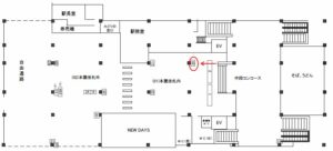 JR/稲毛海岸駅/本屋改札内/№20駅看板・駅広告、位置図