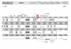 JR／我孫子駅／下り線側／№64駅看板・駅広告、位置図