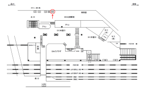 JR／巣鴨駅／北側駅前／№57駅看板・駅広告、位置図